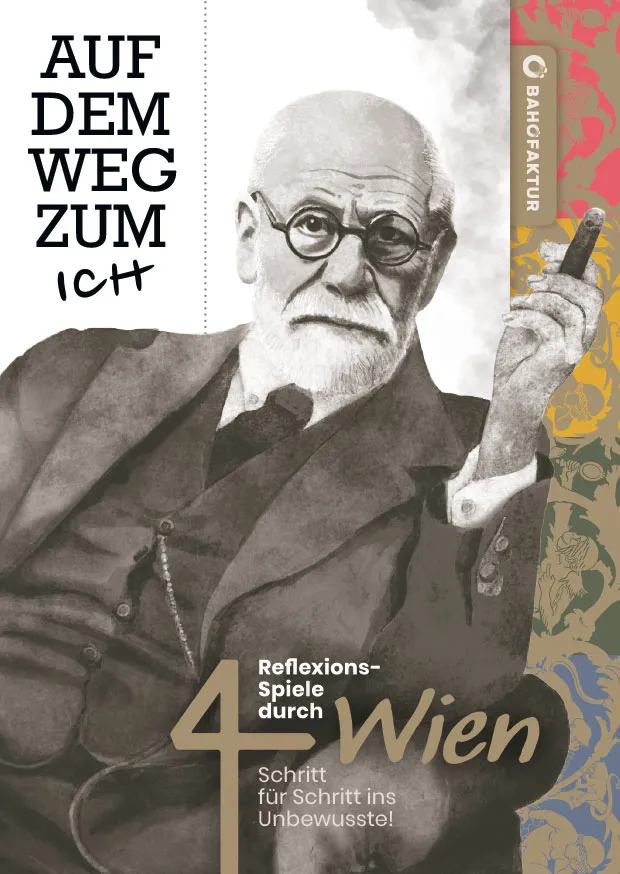 Illustriertes Cover vom Flyer 'Auf dem Weg zum Ich'