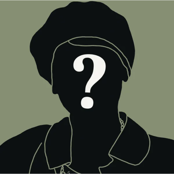 Illustration einer geheimnisvollen Person