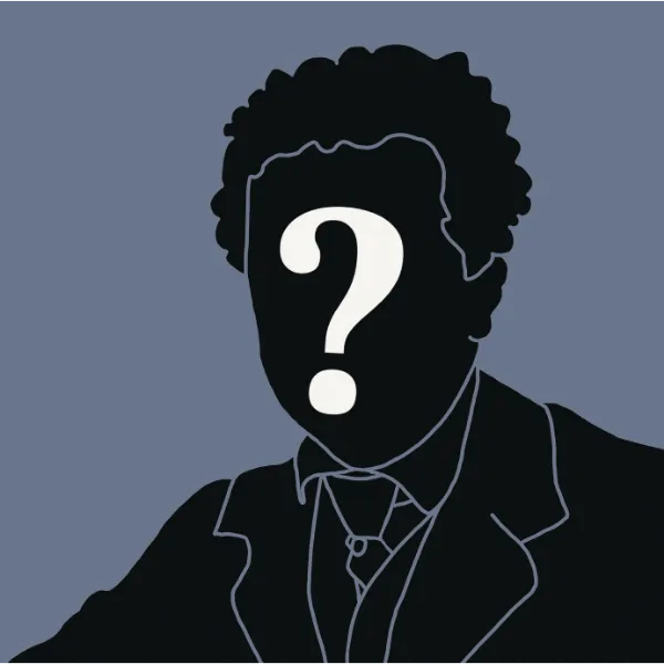 Illustration einer geheimnisvollen Person